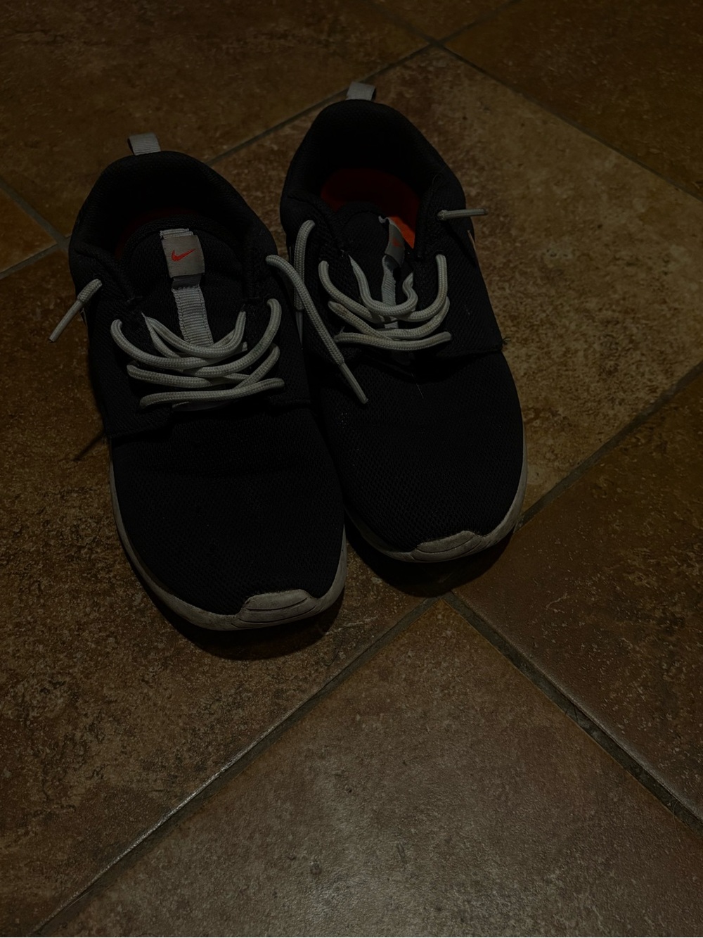 Nike Kids Black Sneakers with White Laces
